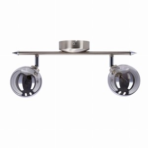 RODIA Lampa Sufitowa Listwa Satynowy 2x40W G9 Klosz Grafitowy