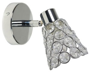 Candellux GLOSSY Spot 1x40W G9 Chromowy z kryształkami
