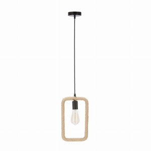 OSTOR Lampa Wisząca Czarny+beżowy 1x40W E27