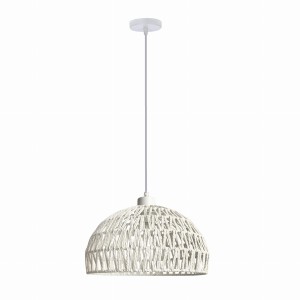 BALLI Lampa Wisząca Biały 1x40W E27 Abażur Biały