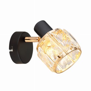 DUBAI Lampa Sufitowa Kinkiet Czarny 1x40W E14 Klosz Różowy