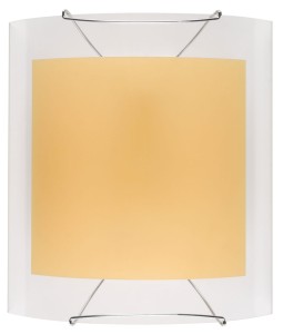 Kinkiet Candellux E27, 1x60W, stalowy, szklany, beżowy