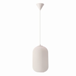 CRESTO Lampa Wisząca Biały 1x40W E27 Klosz Biały