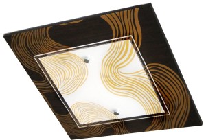MORENA Plafon 2x60W E27 40x40x8 Chmurki Czarny