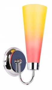 Kinkiet Candellux Baleno 1x60W E27 Rainbow, chromowy+czerwony+żółty