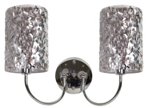 Kinkiet Candellux Deimos 2x40W E14 czarny + chromowy