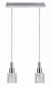 Candellux Tosca Lampa Sufitowa 2x40W G9 Chrom + Kryształ
