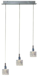 Candellux Rubik Lampa Sufitowa 3x40 G9 Chrom + Kryształ