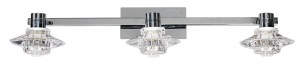 Candellux Listwa 3x40W G9 Chrom z diamentowym błyskiem