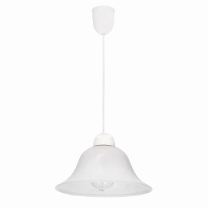 LENIS Lampa Wisząca Biały 1x60W E27 Klosz Biały