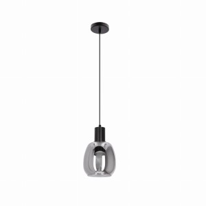 UDIN Small Lampa Wisząca Czarny 1x15W GU10 Klosz Szary
