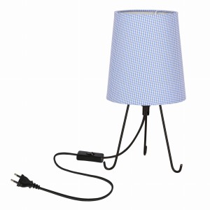SMALLY Lampa Stołowa Czarny 1x40 E14 Abażur Parilla Niebieski