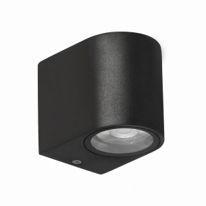 LOBELIA Lampa Ogrodowa Elewacyjna Zaokrąglona 9,4x8cm Czarny 1x35W GU10