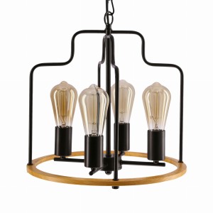 Candellux Datus Lampa Sufitowa 4x40W E27 Czarna