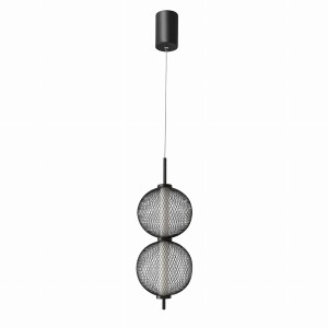 PUMA Lampa Wisząca 14cm Czarny 10W LED 3000k Klosz Biały