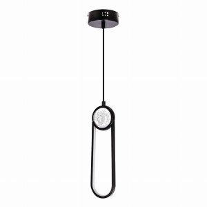 LACRIMA Lampa Wiszaca Czarny 10cm 15W LED 3000k Maskownica Biała