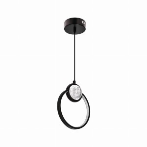LACRIMA Lampa Wiszaca 20cm Czarny 15W LED 3000k Maskownica Biała