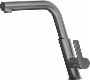 Deante Wyciągana Bateria Kuchenna Titanium, Mosiądz - Aerator Ruchomy
