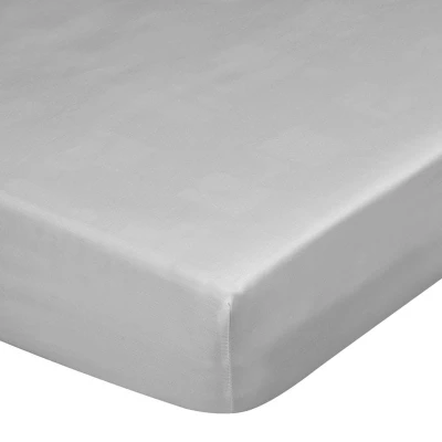 Prześcieradło  z Gumką 100 x 200 cm Jasnoszare miękkie Tradycyjne na materac