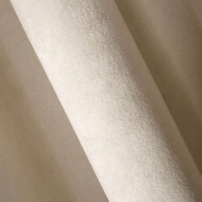 Aksamitna Zasłona Welurowa Velvet na Taśmie Kółkach 140 x 270 Beżowa Gotowa