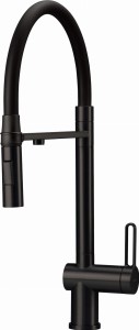 Deante Bateria kuchenna Magnetic czarna nero BRM_N75M, elastyczna wylewka.