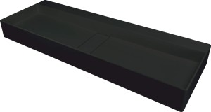 Deante Umywalka granitowa nablatowa Blur czarna nero CQB_NU1S
