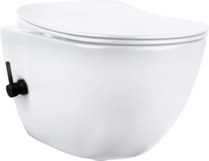 Deante Miska WC z bidetem, bateria Peonia biały, nero CBP_6WNW
