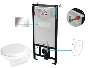 Deante Zestaw WC podtynkowy 6 w 1 Boro CMOS6SPW