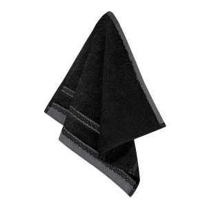 Kąpielowy Czarny Ręcznik 30 x 30 Welur 100% Bawełna do Łazienki Ręczniczek