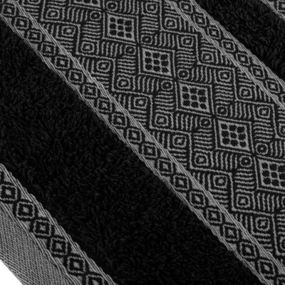 Kąpielowy Czarny Ręcznik 30 x 30 Welur 100% Bawełna do Łazienki Ręczniczek