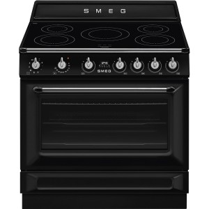 Smeg VICTORIA Kuchnia indukcyjna 90 cm piekarnik 115 l parowe czysz czarny
