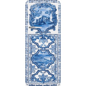 Smeg 50'S STYLE Chłodziarko-zamrażarka 150 cm, uchwyt lewy Blu Mediterraneo