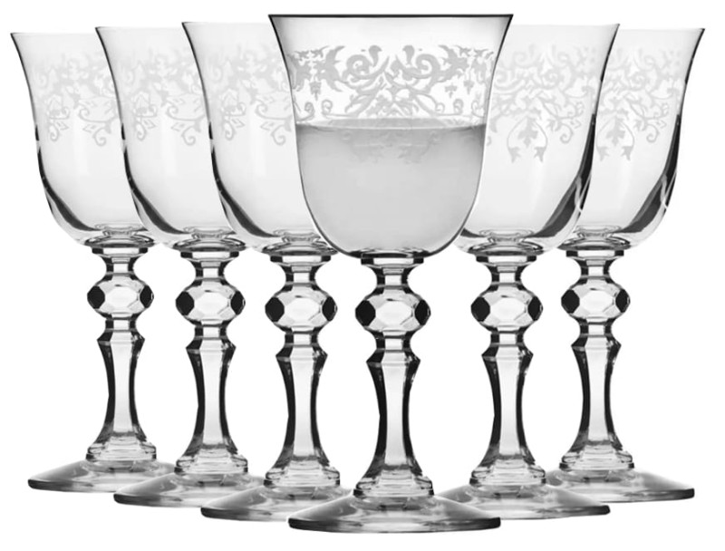 Kieliszki do Wina Białego Szampana Krista Deco 6 x 150 ml  Krosno Zestaw