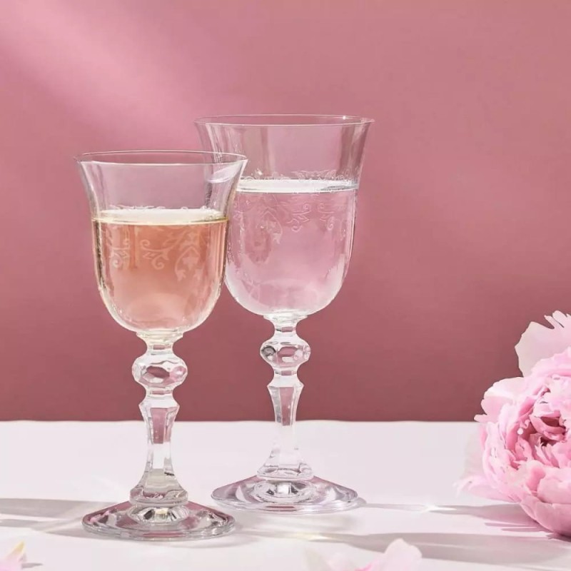 Kieliszki do Wina Białego Szampana Krista Deco 6 x 150 ml  Krosno Zestaw