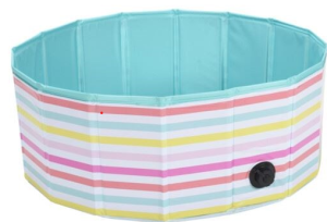 Brodzik dla psa Koopman składany 80x30 cm wzór paski niebieski zielony