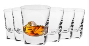 Szklanki do Whisky Wody Drinków Krosno Caro 280 ml  Kwadratowe  z Grubym Dnem