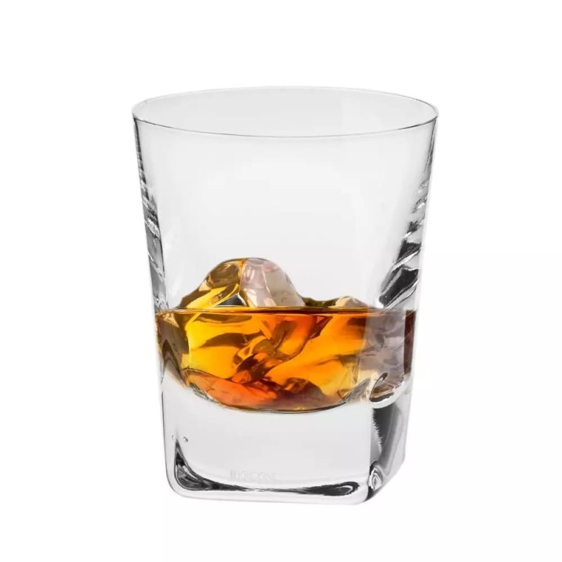 Szklanki do Whisky Wody Drinków Krosno Caro 280 ml  Kwadratowe  z Grubym Dnem
