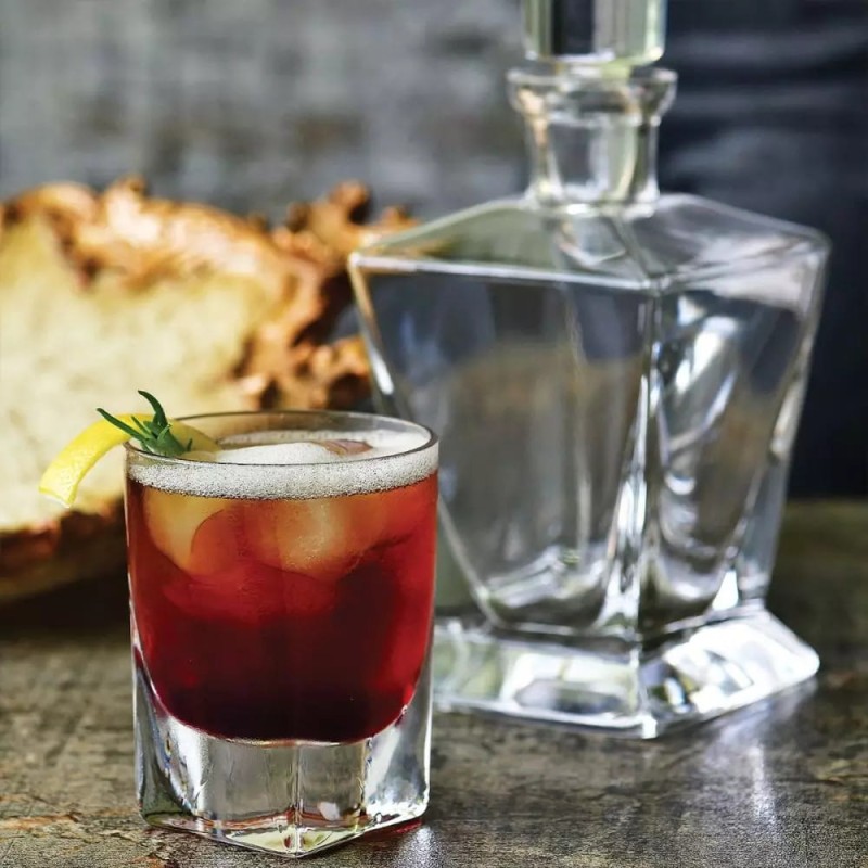 Szklanki do Whisky Wody Drinków Krosno Caro 280 ml  Kwadratowe  z Grubym Dnem