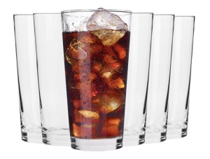 Wysokie Szklanki do Piwa Wody Drinków Napojów Krosno 6 szt 350 ml  Zestaw