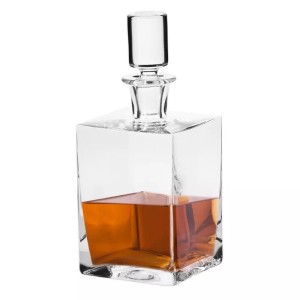 Karafka Szklana  z Korkiem do Whisky Nalewek Koniaku 0,75 ml Krosno Solidna