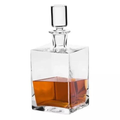 Karafka Szklana  z Korkiem do Whisky Nalewek Koniaku 0,75 ml Krosno Solidna