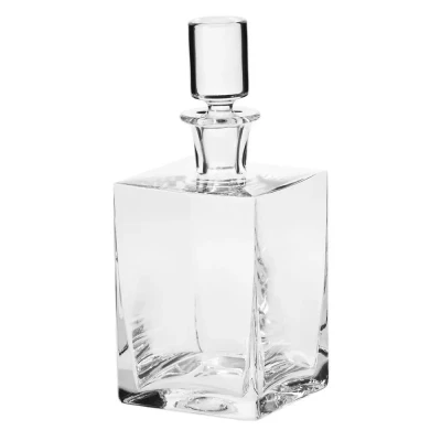 Karafka Szklana  z Korkiem do Whisky Nalewek Koniaku 0,75 ml Krosno Solidna