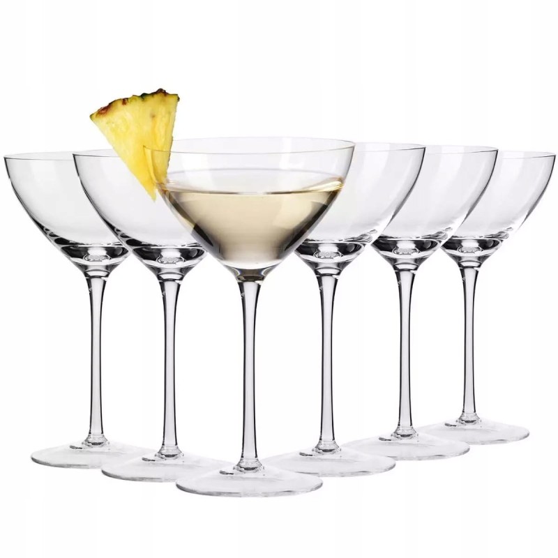 Kieliszki do martini Drinków Krosno Harmony 245 ml 6 sztuk Piękne Wysokie