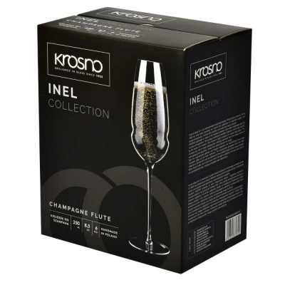 Kieliszki do Szampana Wina Białego Czerwonego i nel 250 ml Komplet 6 szt