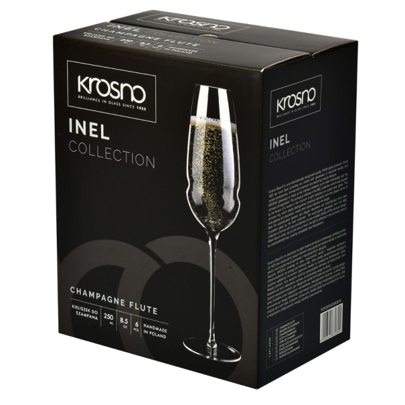 Kieliszki do Szampana Wina Białego Czerwonego i nel 250 ml Komplet 6 szt
