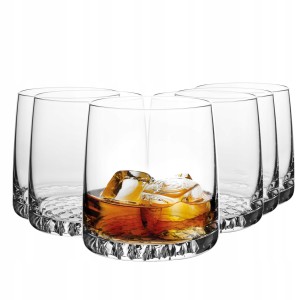 Zestaw Szklanek do Whisky mocnych Alkoholi Grube Dno 6 x 300 ml  Krosno Fjord
