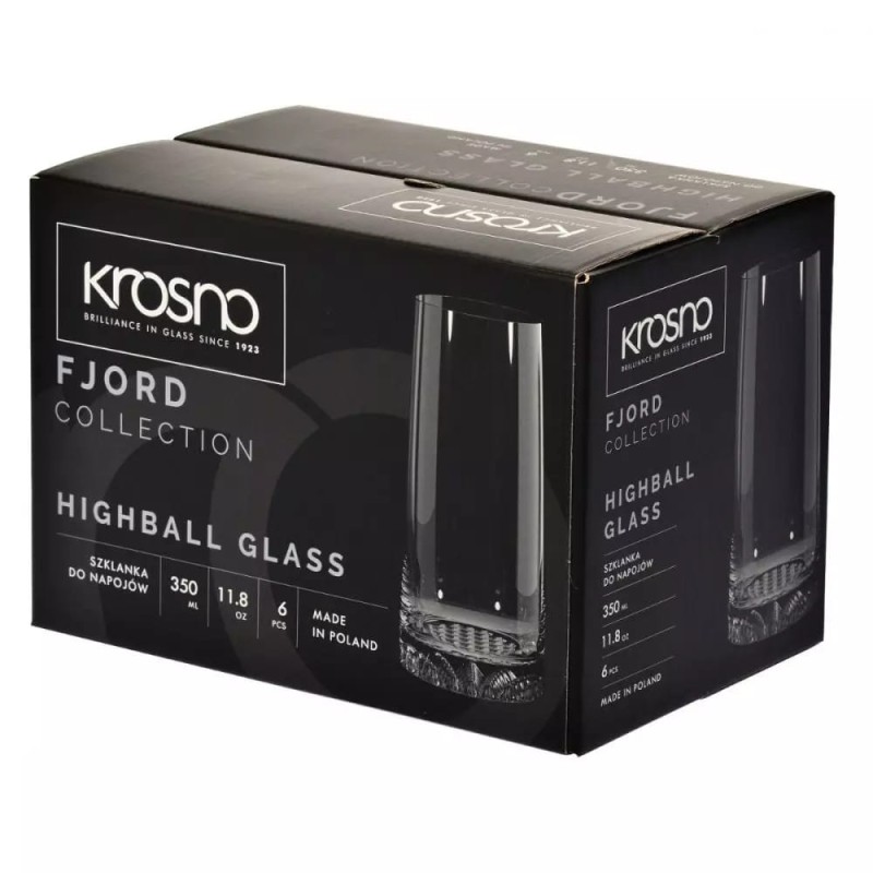 Szklanki do Drinków Napoju Fjord Krosno 6 x 480 ml  Proste Eleganckie Przyjęcie
