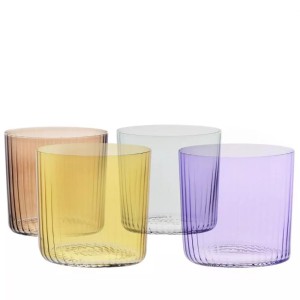 Kolorowe Szklanki Krosno  z Optykiem Deco 4 x 350 ml