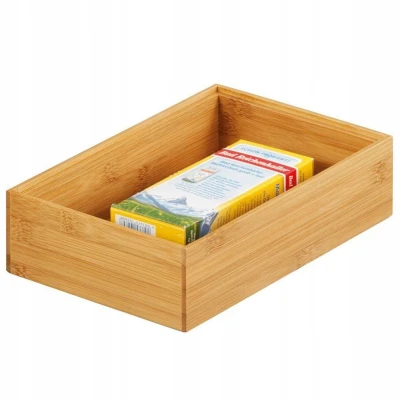 POJEMNIK BAMBUSOWY NA PRZYPRAWY KUCHENNY 23x15x7 PRZYPRAWNIK PRZEGRODY