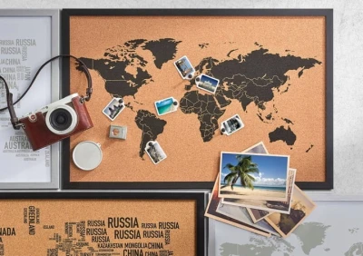 Tablica korkowa mapa świata europy 60x40 zeller tablica szczegółowa